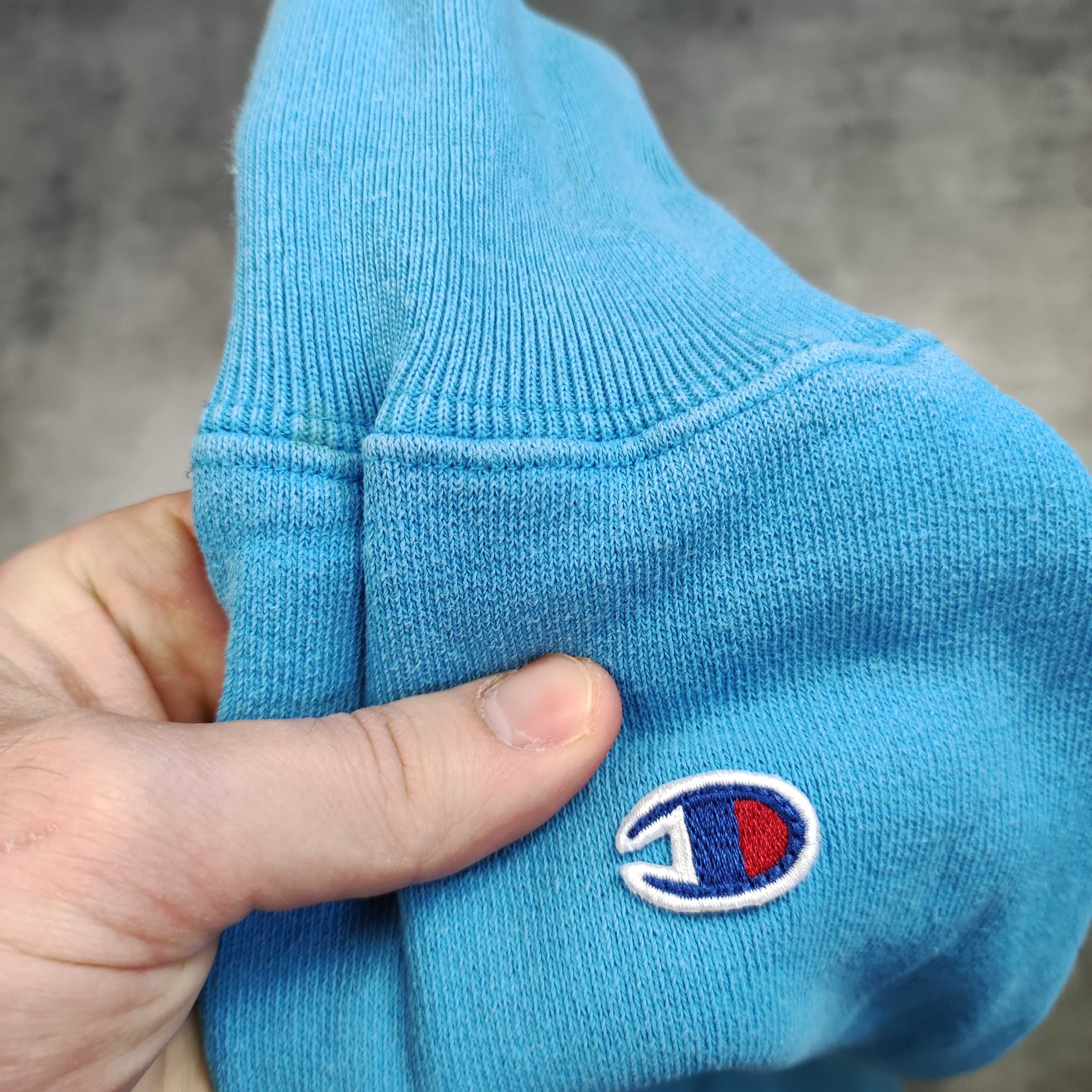 MĘSKA Bluza Sportowa Bawełna Niebieska Champion Reverse Weave Haft