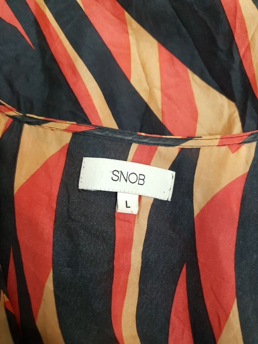 Lekka tunika sukienka jedwabna Snob S'nob L 100% jedwab silk
