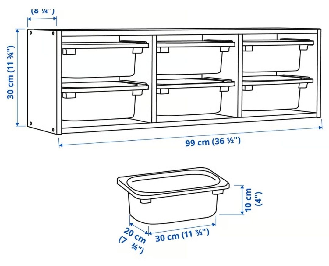 Szafka ściena z koszykami IKEA TROFAST
