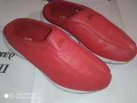 Сандали ellesse красные кожаные женские туфли с закрытым носком 41