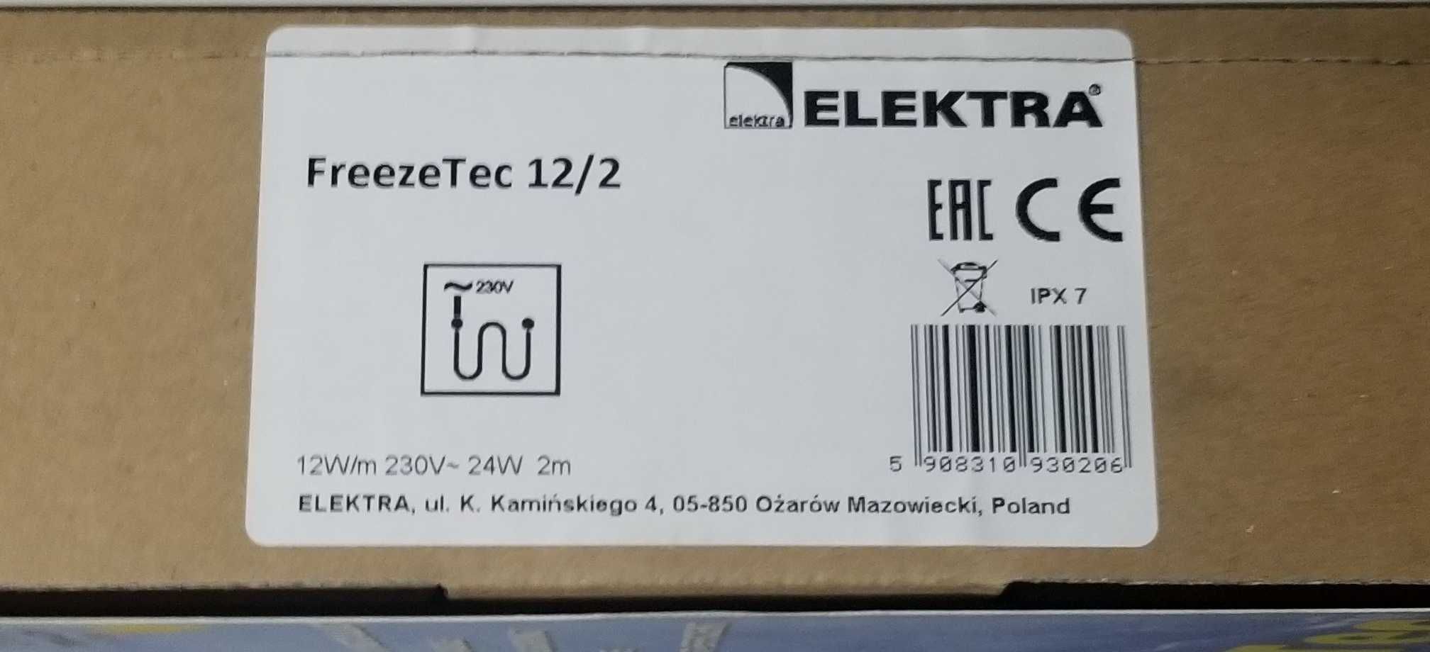 Kabel ELEKTRA FreezeTec 12/2 długość 2m 230V - - - NOWY! TANIO!