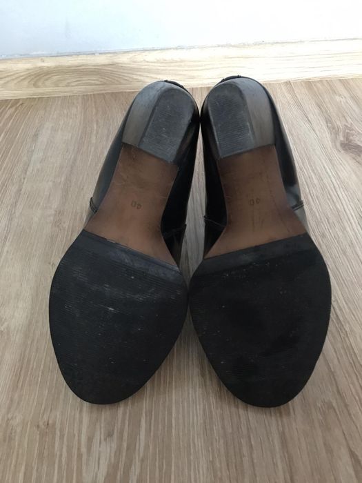 H&M Premium Genuine Leather botki damskie skóra 40