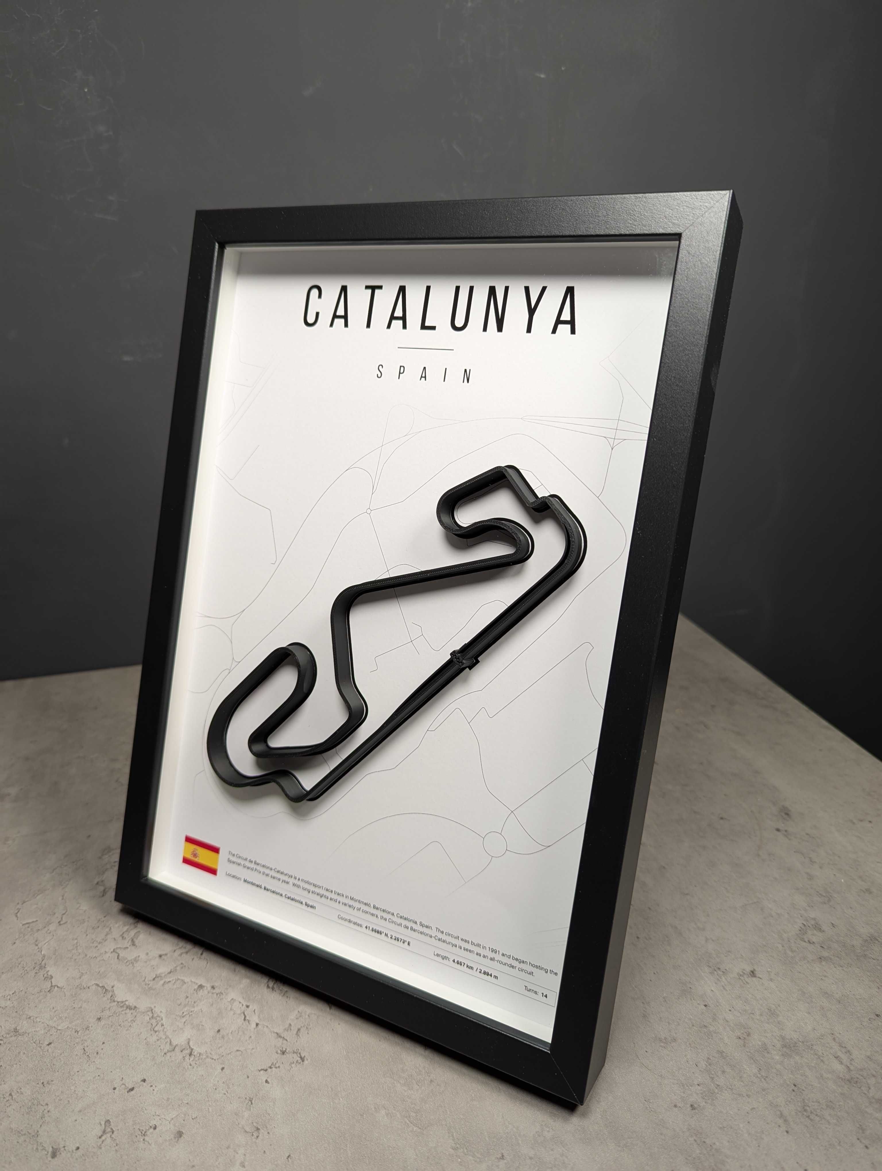 Об'ємна Рамка з 3D Трасою Catalunya 32x23x3 F1 SPAIN GP