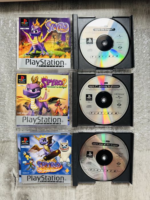 Spyro playstation 1 zestaw 3 gry