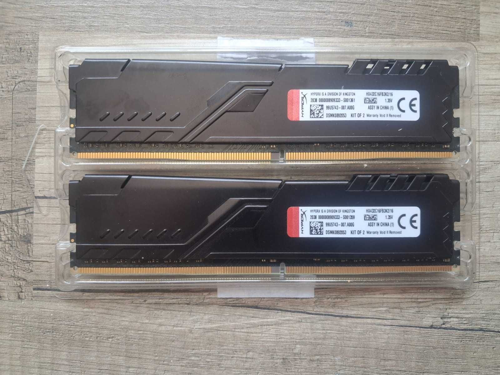 Пам'ять для ПК HyperX 16 GB (2x8GB) DDR4 3200 MHz Fury Black