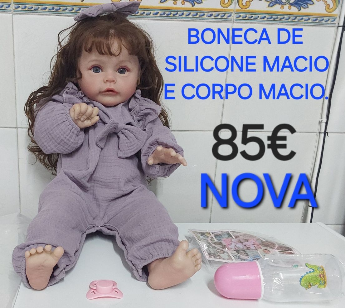 BONECA BONITA,REAL REBORN MACIA.Casa,Quarto,Sala,Aniversário,Didático.