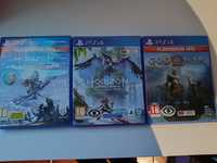 Horizon 1 e 2 e o God of war para ps4