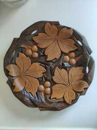 Drewniana patera dekoracja talerz ozdobny