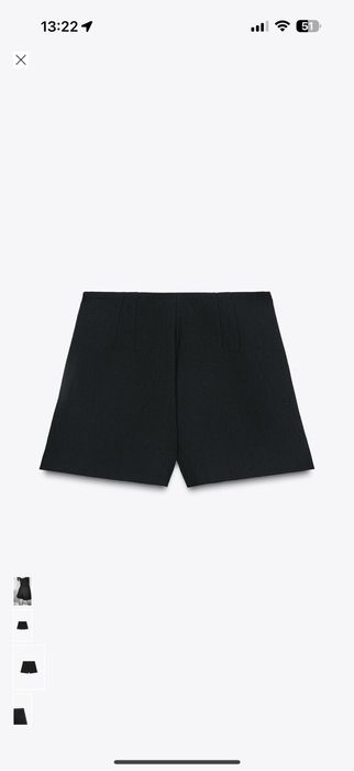 Шорты ZARA, черные шорты