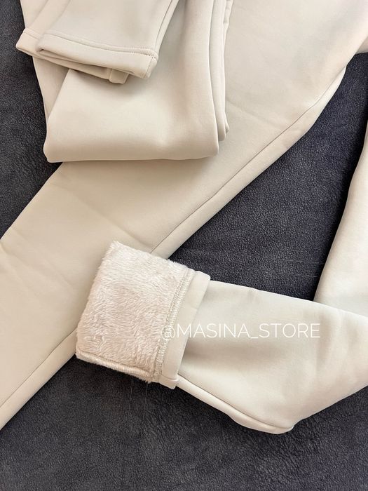 Нові лосини легінси Oysho Ойшо молочні бежеві M оригінал хутро мінус 7