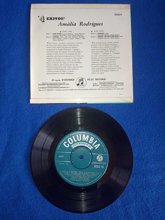 4 Êxitos de Amália Rodrigues - 1968 - single vinil