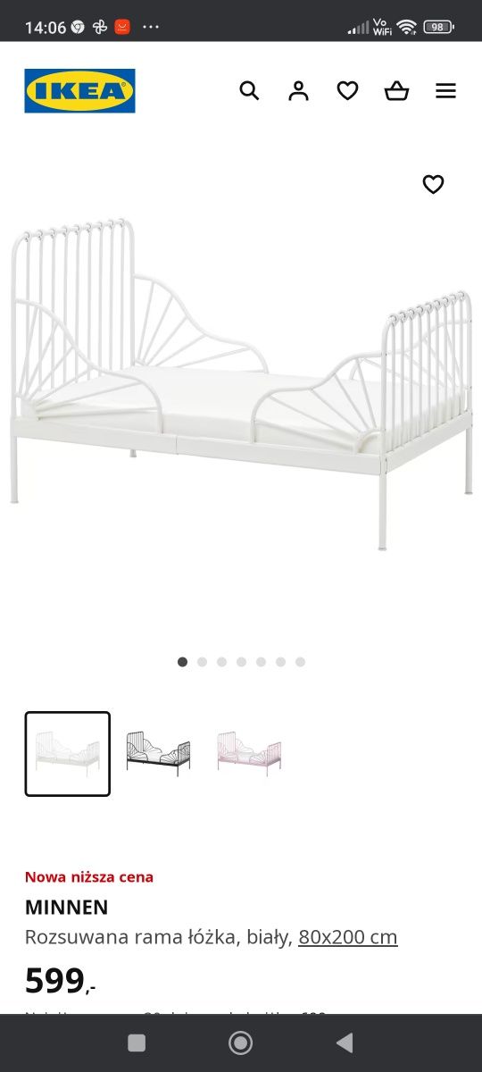 Dwa łóżka za 1/3 wartości Ikea MINNEN