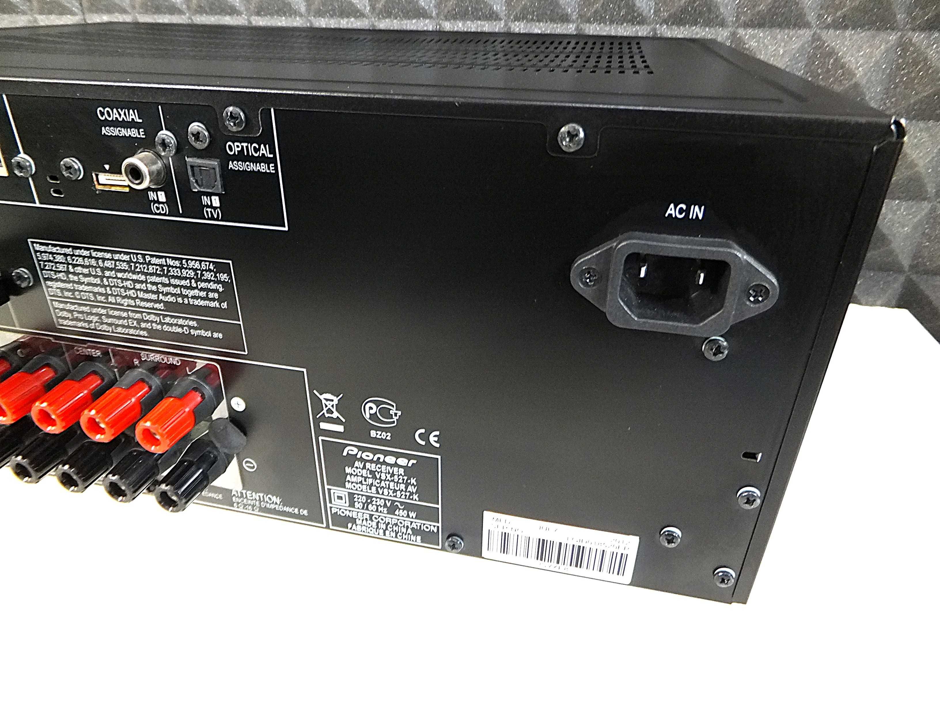 Amplituner kina domowego 5.1 PIONEER VSX-527-K + adapter BLUETOOTH