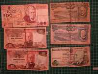 Moedas e notas de coleção