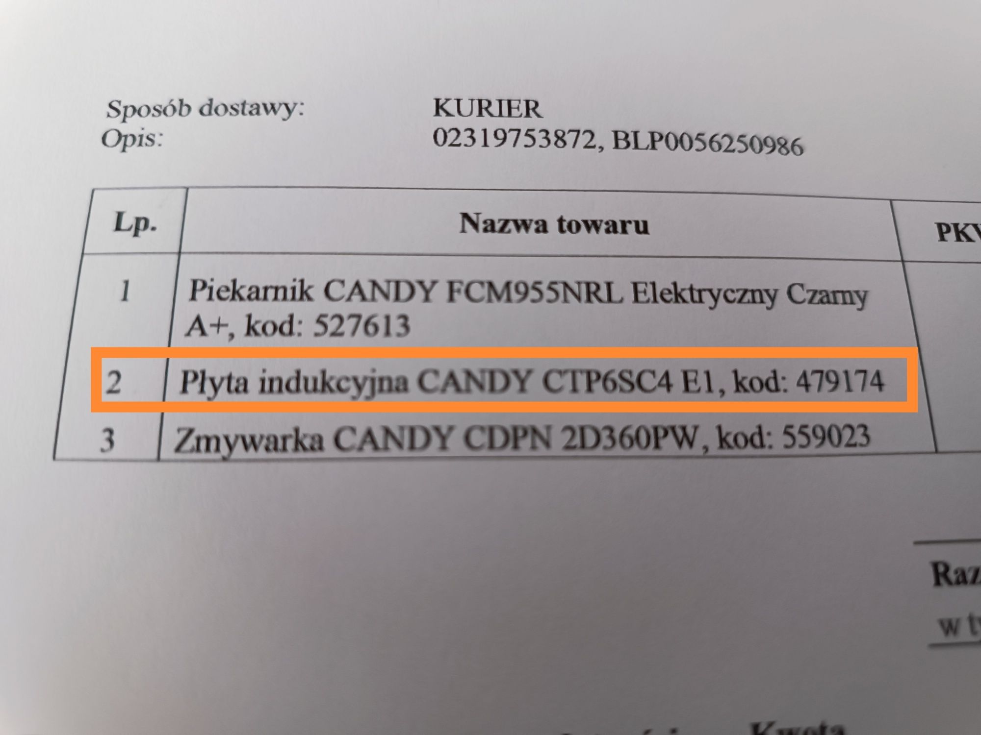 Płyta indukcyjna Candy [GWARANCJA DO 3.10.2025]