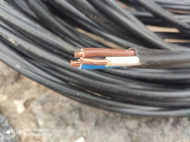 Силовий кабель ВВГнгд 3х10мм 30м