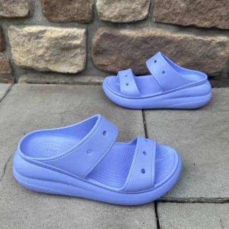 Crocs crush sandal кроксы женские шлепки на платформе