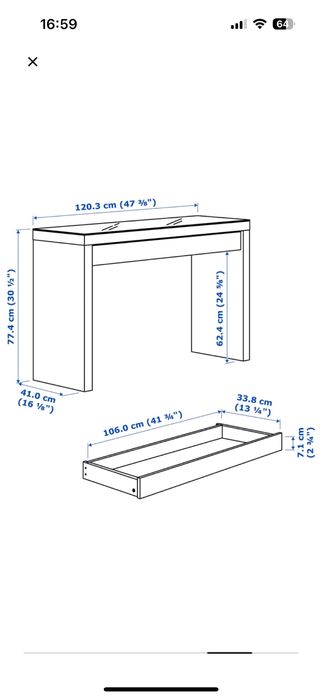 Toaletka Ikea Malm