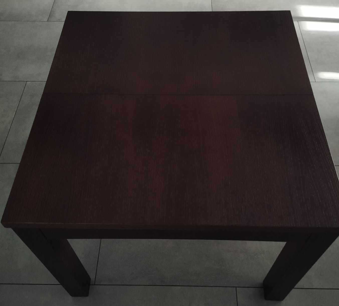 Stół 90x90 rozkładany do 240cm Dąb fornir ciemny orzech
