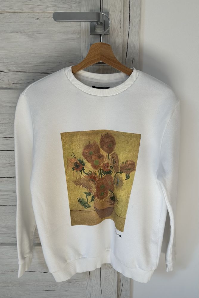 Bluza męska młodzieżowa Bershka r. XS Van Gogh Słoneczniki bawełna