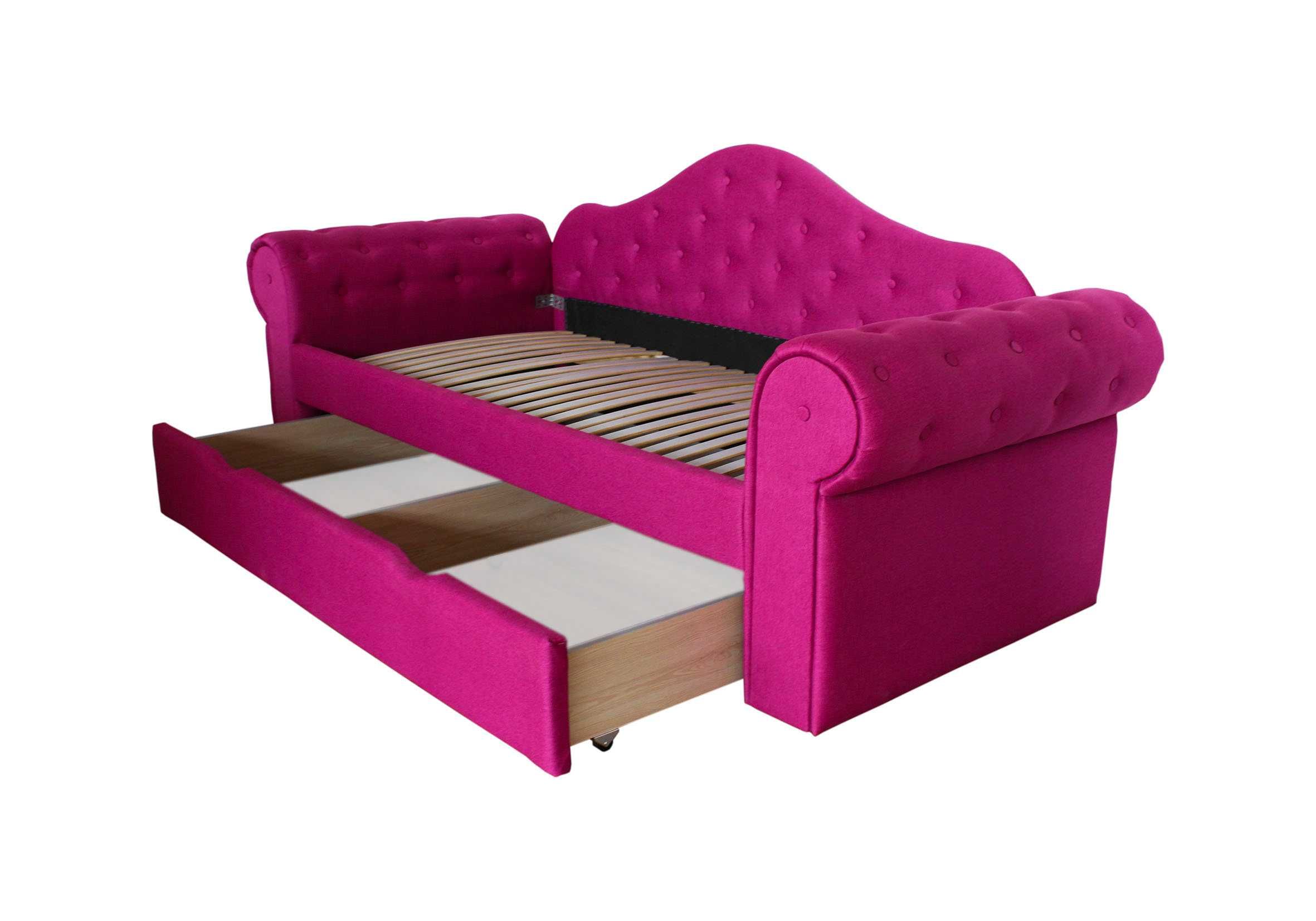 Ліжко Диван кровать Мелані на ламелях + ящик + бортик + Подарунок