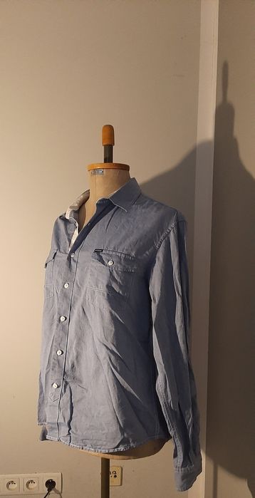 Niebieska koszula męska diverse XL 100% bawełna