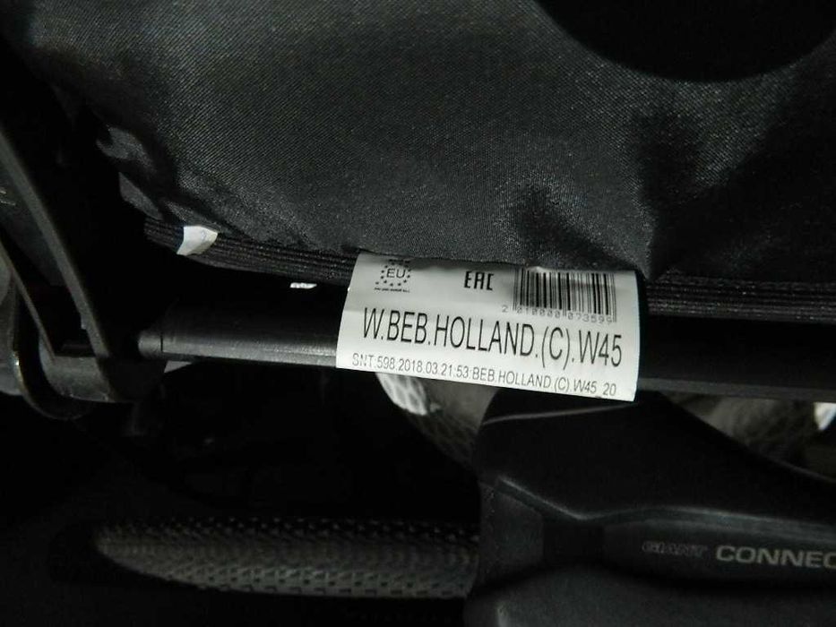 wózek Holland Bebetto 2w1 szary grafit cały komplet gondola spacerówka