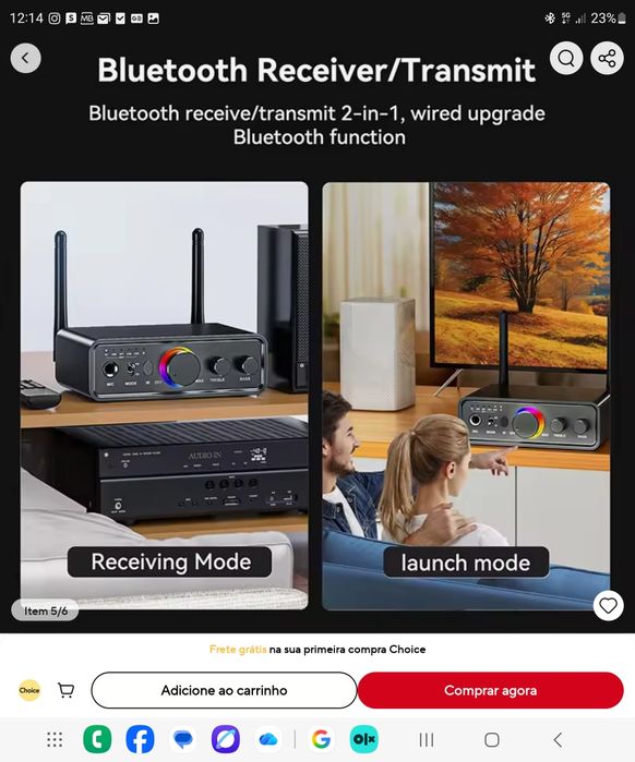 Adaptador de áudio amplificador