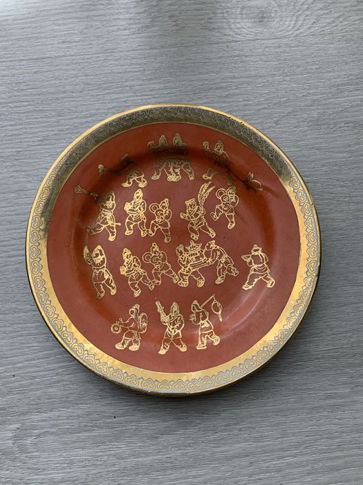 prato porcelana chinesa pintado a mao