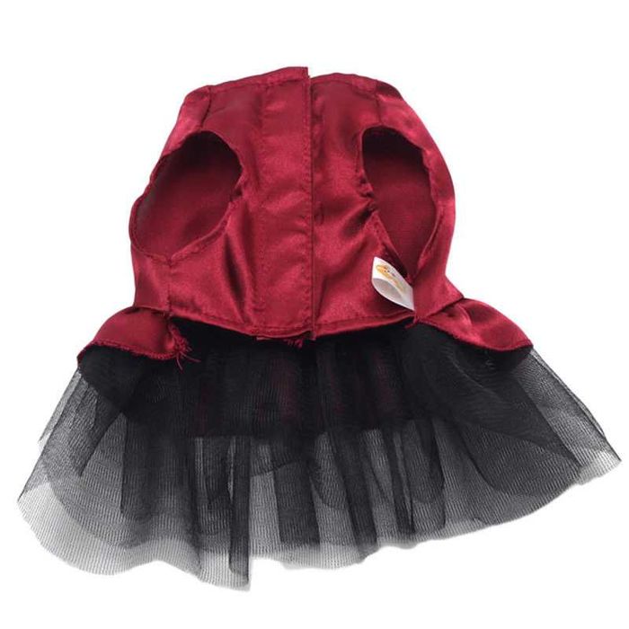 Vestido "Mido" Bordô e preto - Tamanho XS