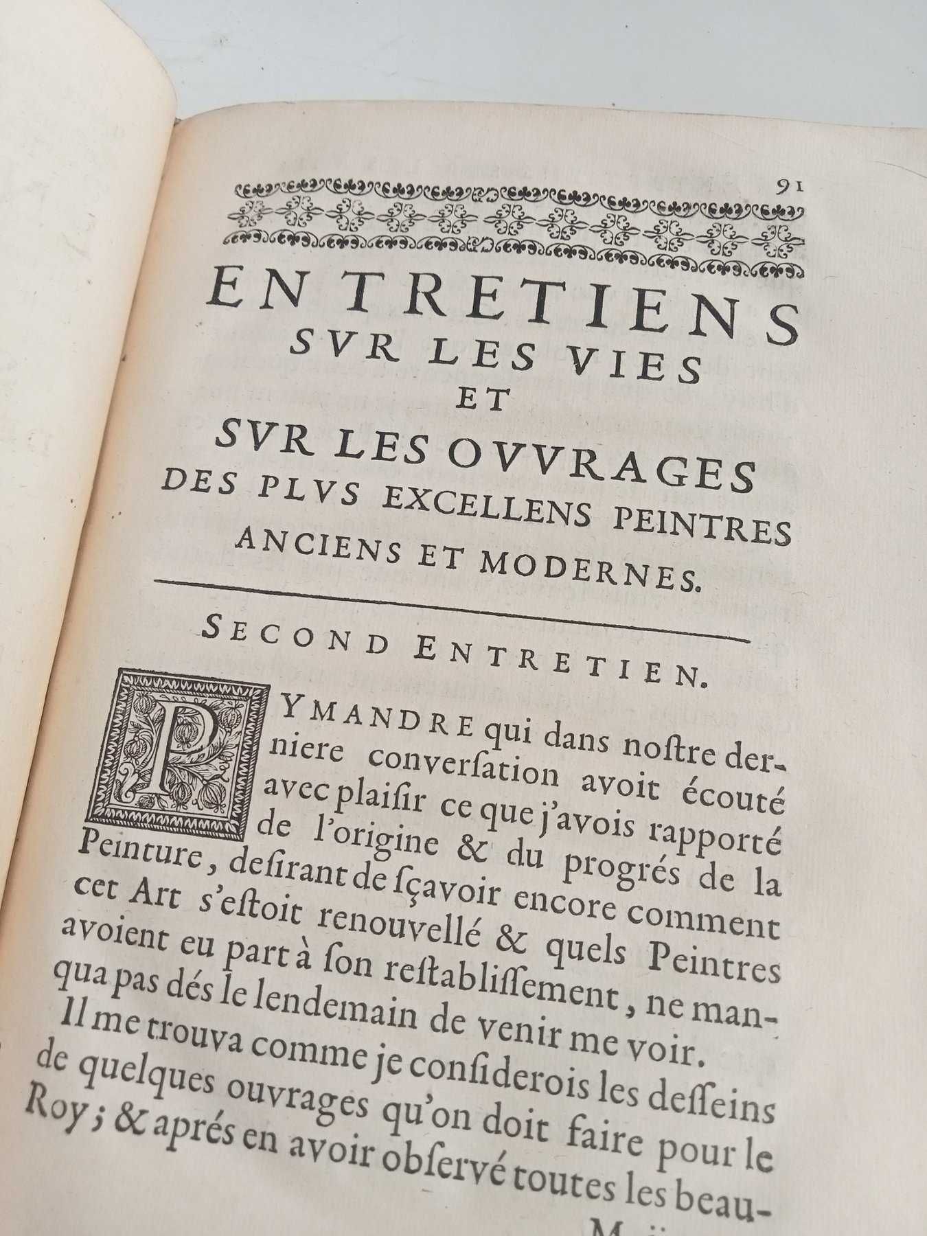 1.ª Edição sobre os mais excelentes pintores antigos e modernos. 1666.