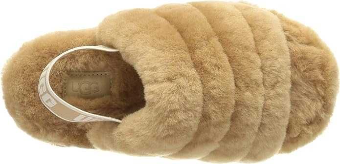 Детские меховые тапочки-слинги шлепанцы UGG Unisex Fluff Yeah