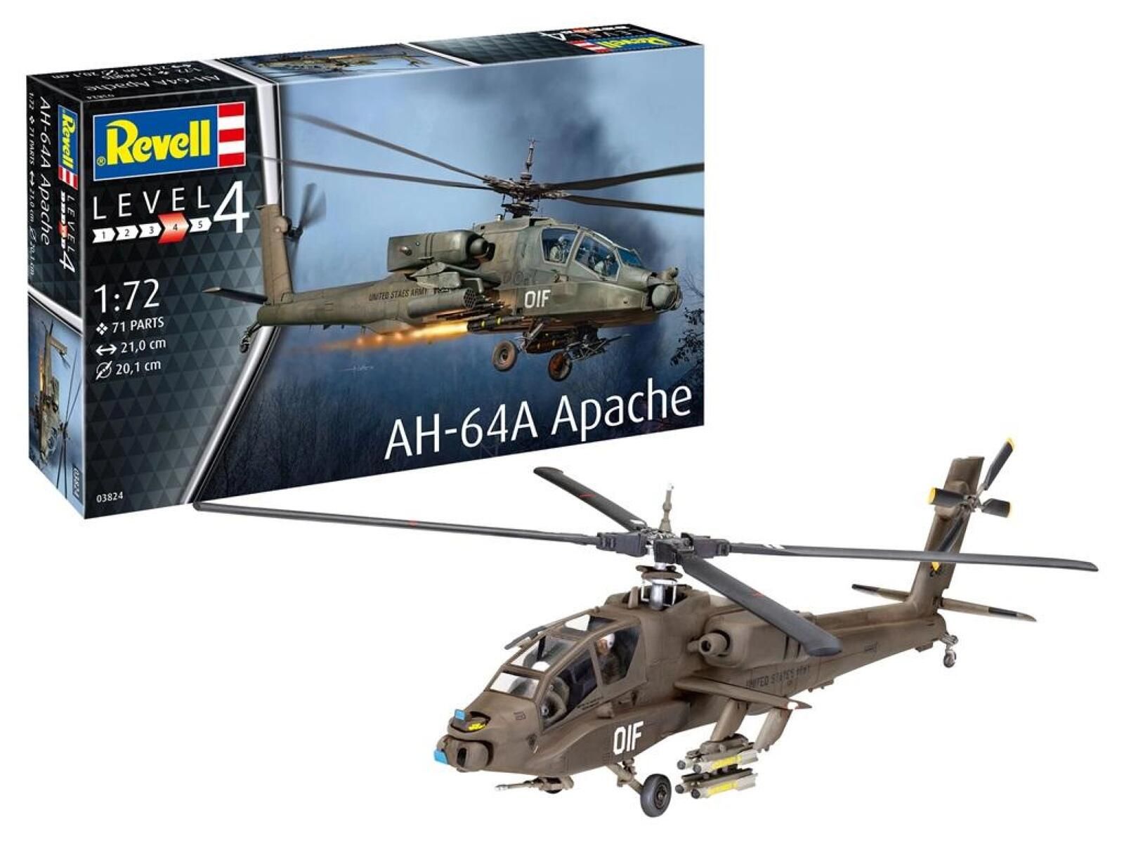 Śmigłowiec AH-64A Apache Revell oprawa: pudełko