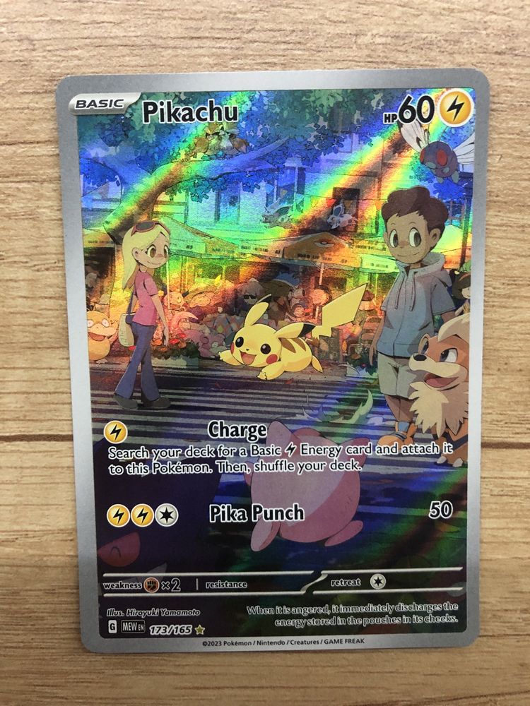 Kart Pokemon Pikachu 173/165 MEW 151