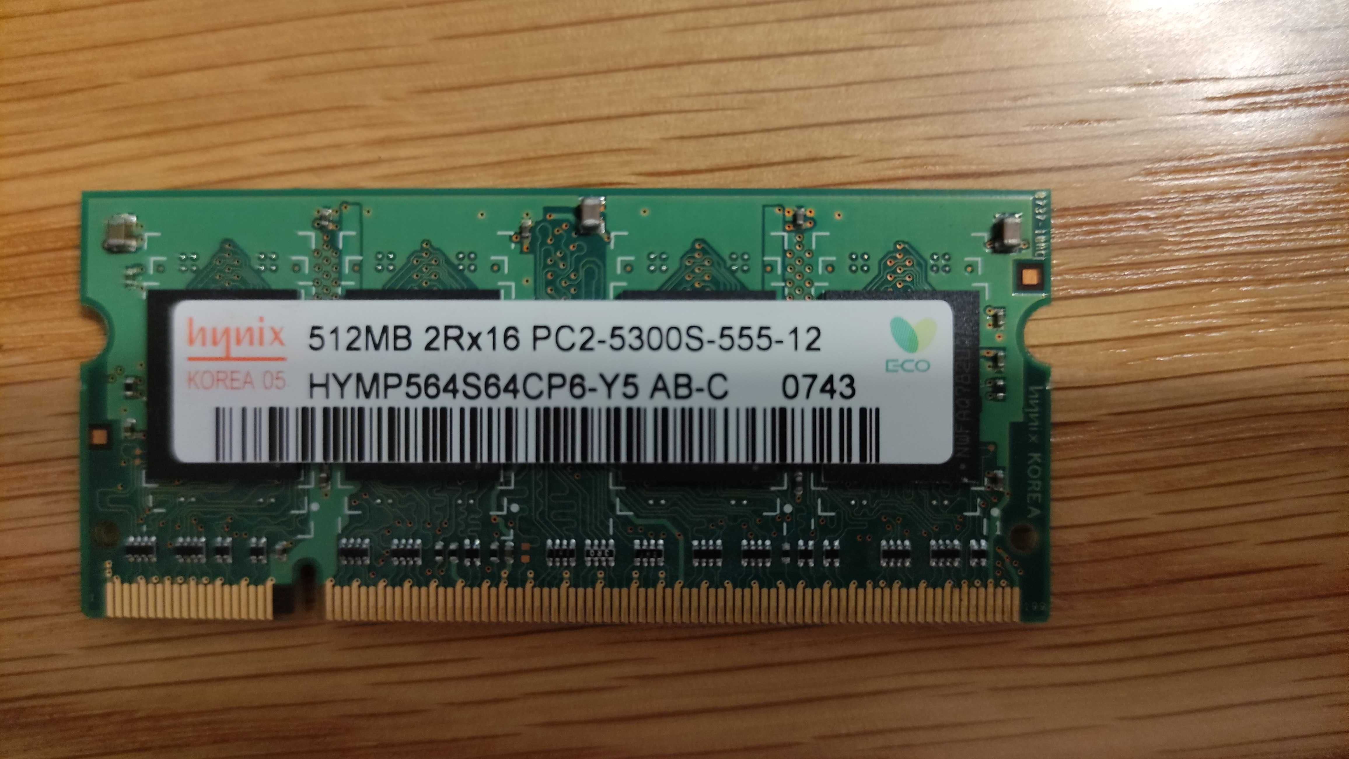 1GB (2x512MB) Memória RAM Portátil SK Hynix DDR2-667 CL4