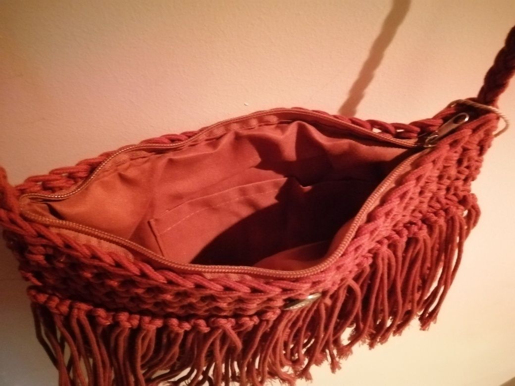 Bolsa em macrame