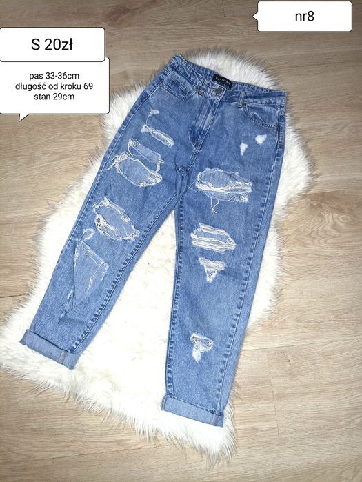 Jeansy z dziurami rozmiar S