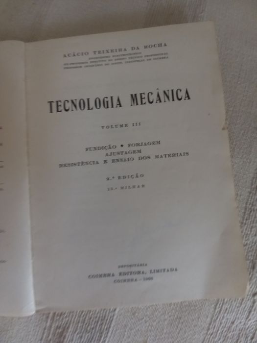 Tecnologia Mecânica livro mecânica de mesa moldes