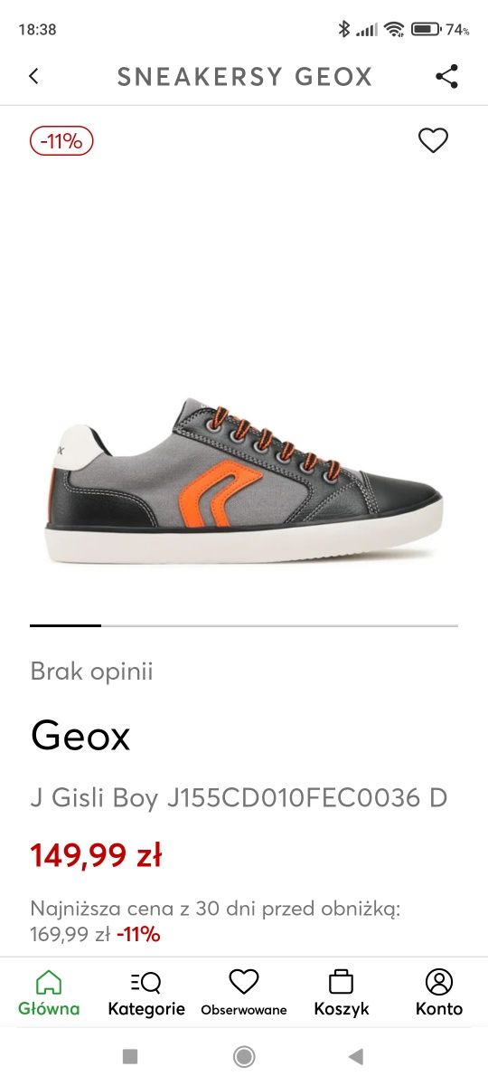 Buty Geox Respira rozm.36