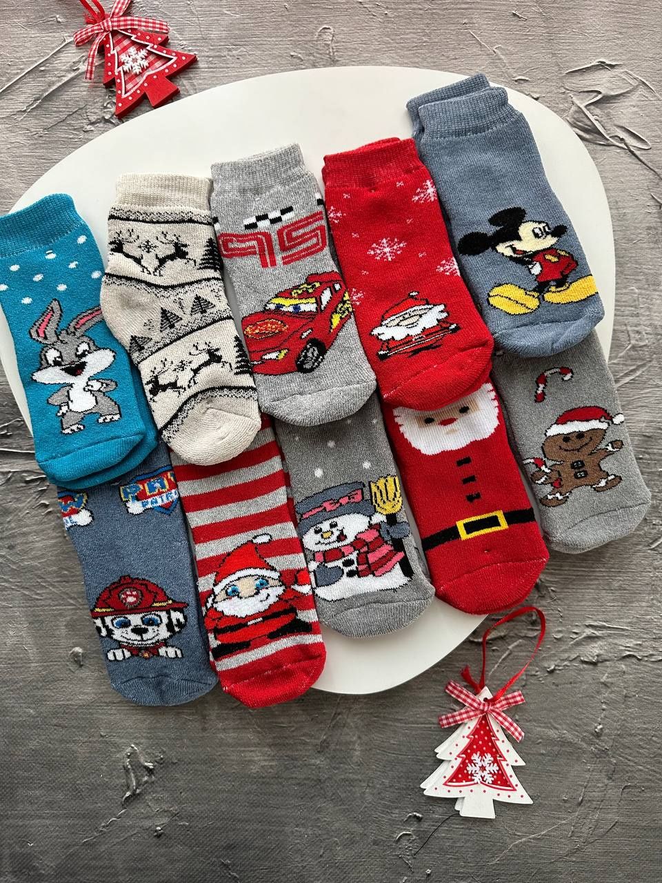 Дитячі шкарпетки новорічні 10 пар, детские новогодние носки