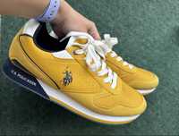 Buty sneakersy męskie U.S. Polo Assn. NOBIL003A żółte r.43