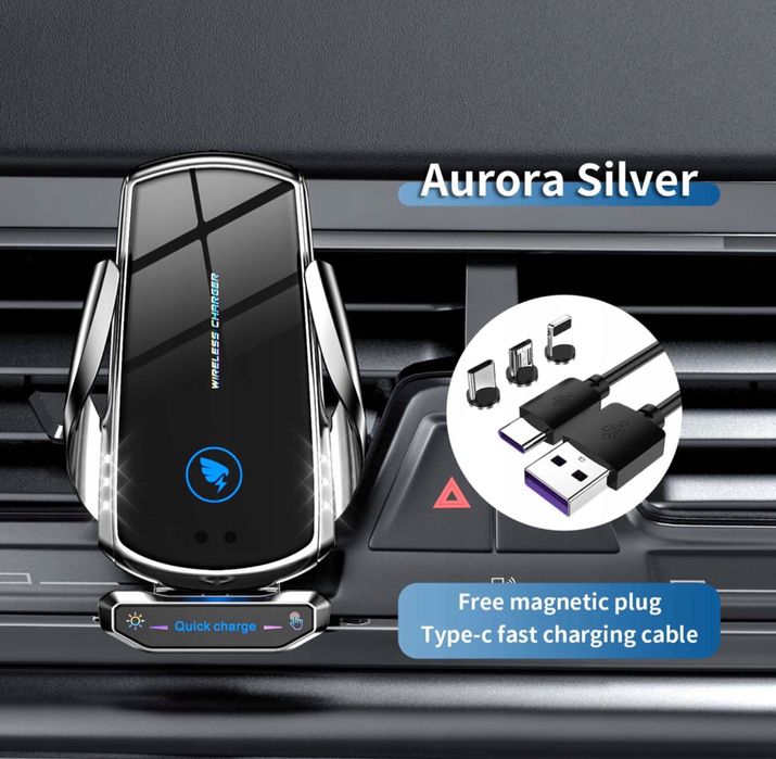 Uchwyt samochodowy z ładowaniem indukcyjnym