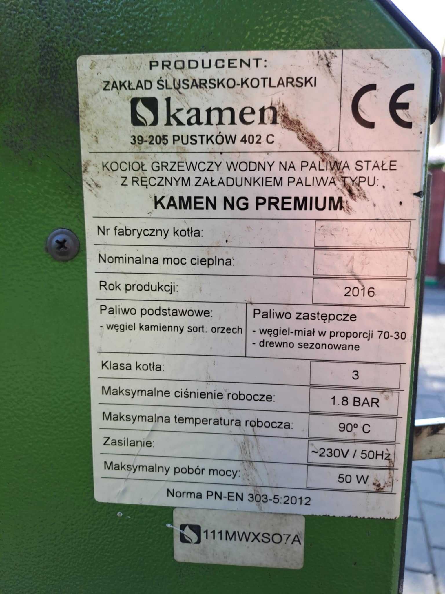 Piec firmy Kamen, 1,7kw, drewno, węgiel