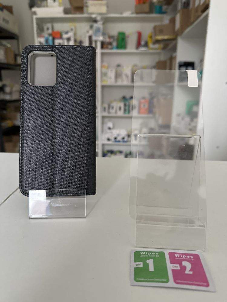 Etui otwierane do boku + SZKŁO hartowane do motorola moto g53 5G