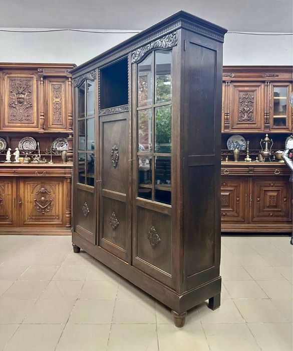 Антикварна шафа дерево шкаф бібліотека 3735