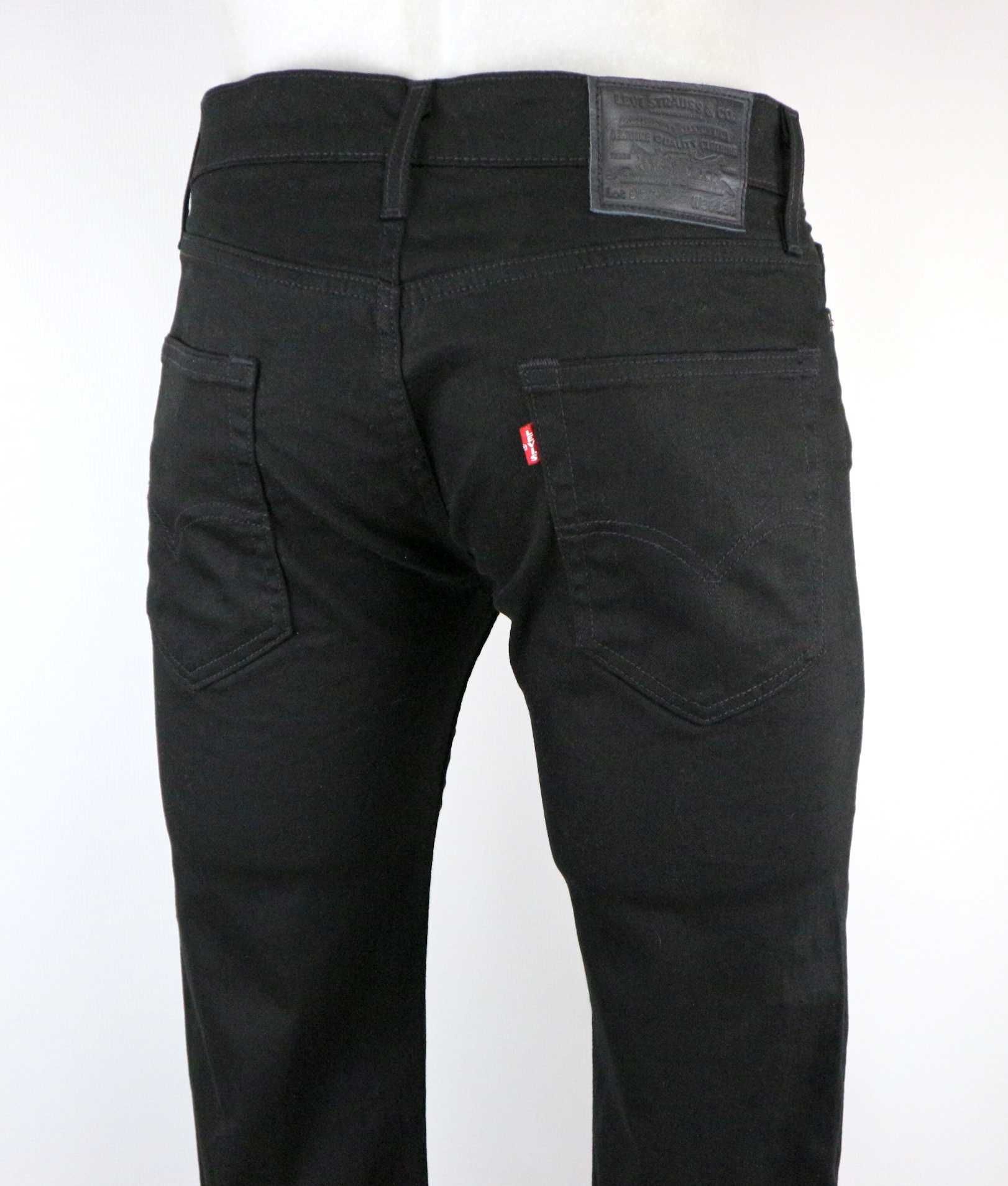 Levis 502 spodnie jeansy czarne W30 L30 pas 2 x 41 cm