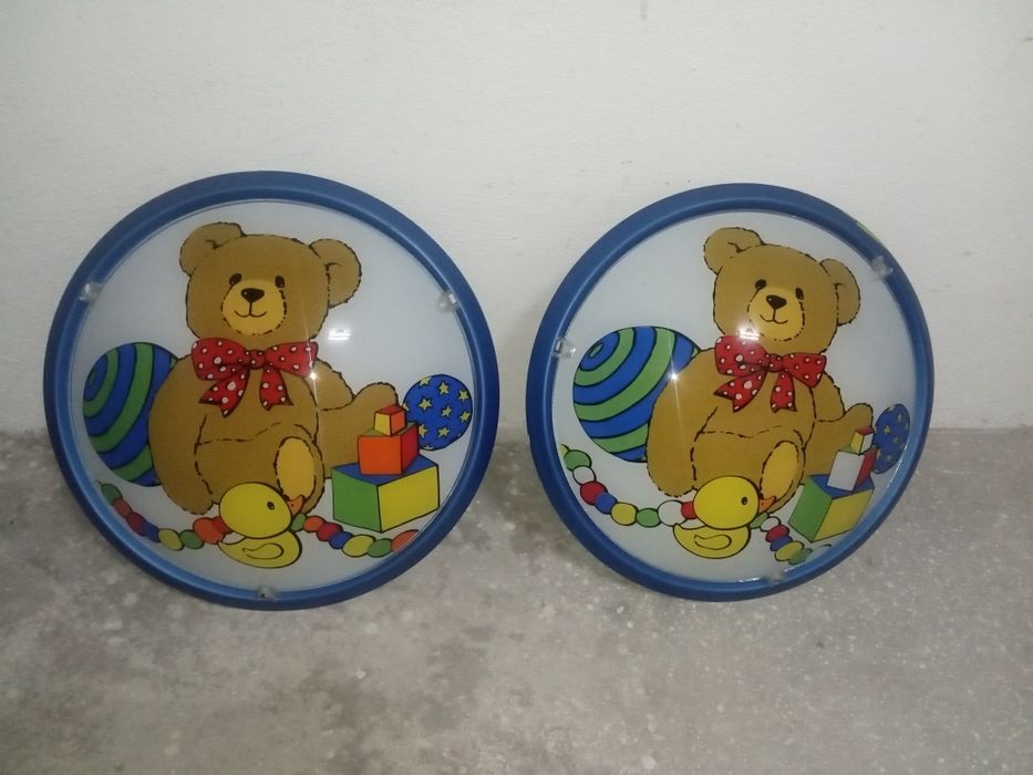 5 Candeeiros de parede ou teto com casquilho e oferta das lâmpadas