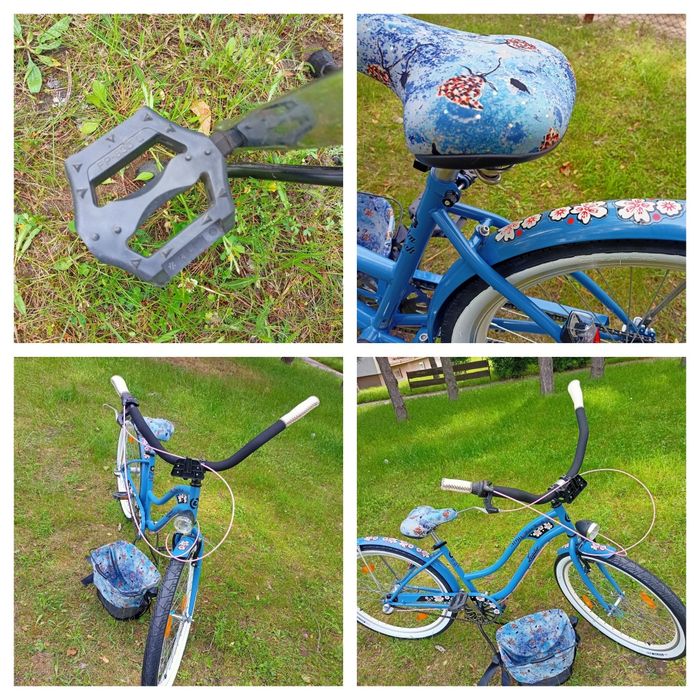 NOWY damski rower miejski cruiser LEADER PALM BEACH, koła 26",rama 17"