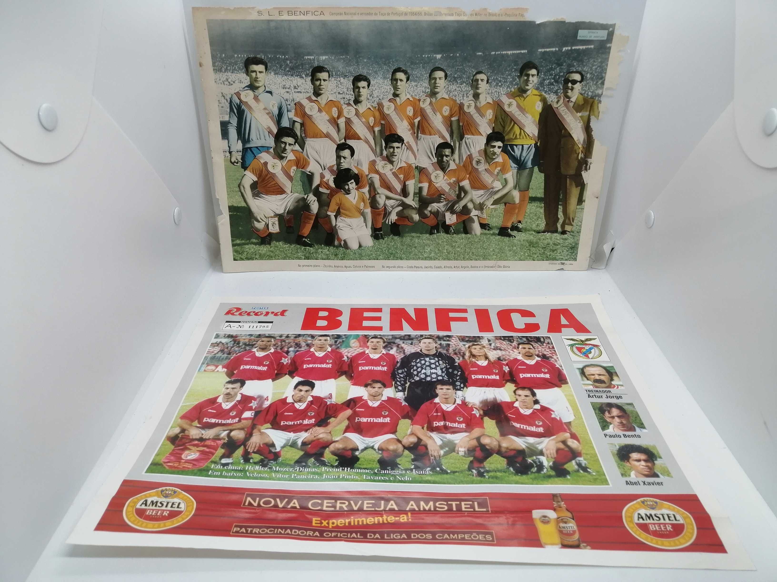 2 posters antigos do Benfica épocas 54/55 e 94/95