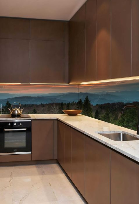 Panele szklane, szkło hartowane do kuchni UV PIĘKNY Krajobraz LACOBEL